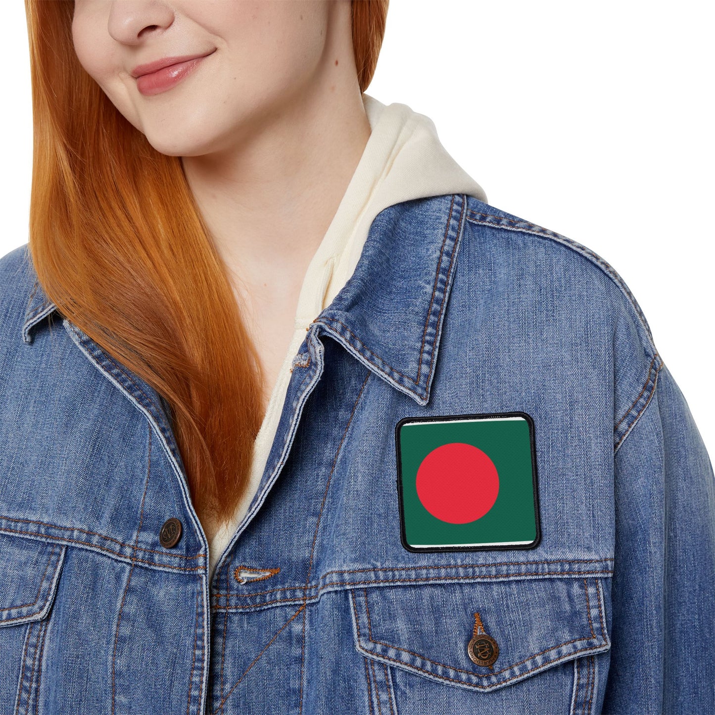Flag Village Bangladesh Flag Embroidery Iron-On Patches