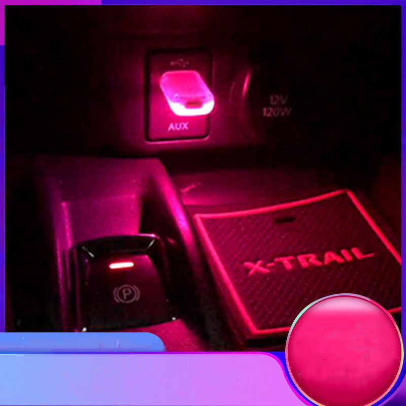 Flag Village Auto Tools USB Decorative Light Car Night Light Laser Atmosphere Lamp Adjustable Multiple Party Light