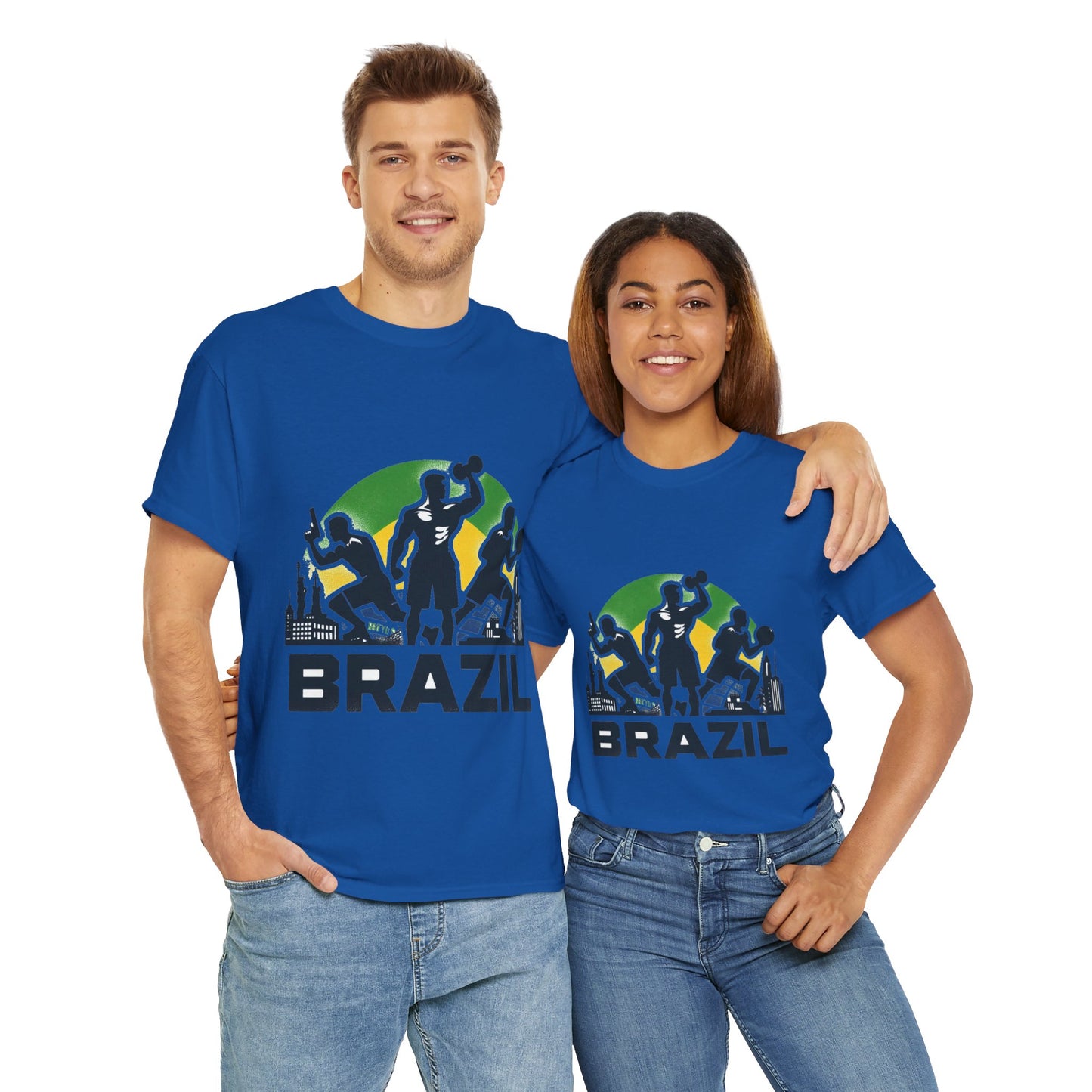 Flag Village Brazil Sporting Flag T-SHIRT Heavy Cotton Tee BRA0005