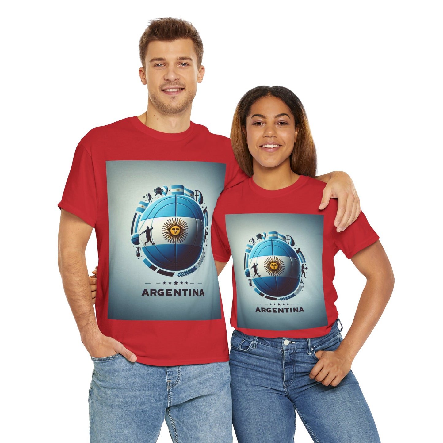 Flag Village Argentina Sporting Flag T-SHIRT Heavy Cotton Tee ARG0003