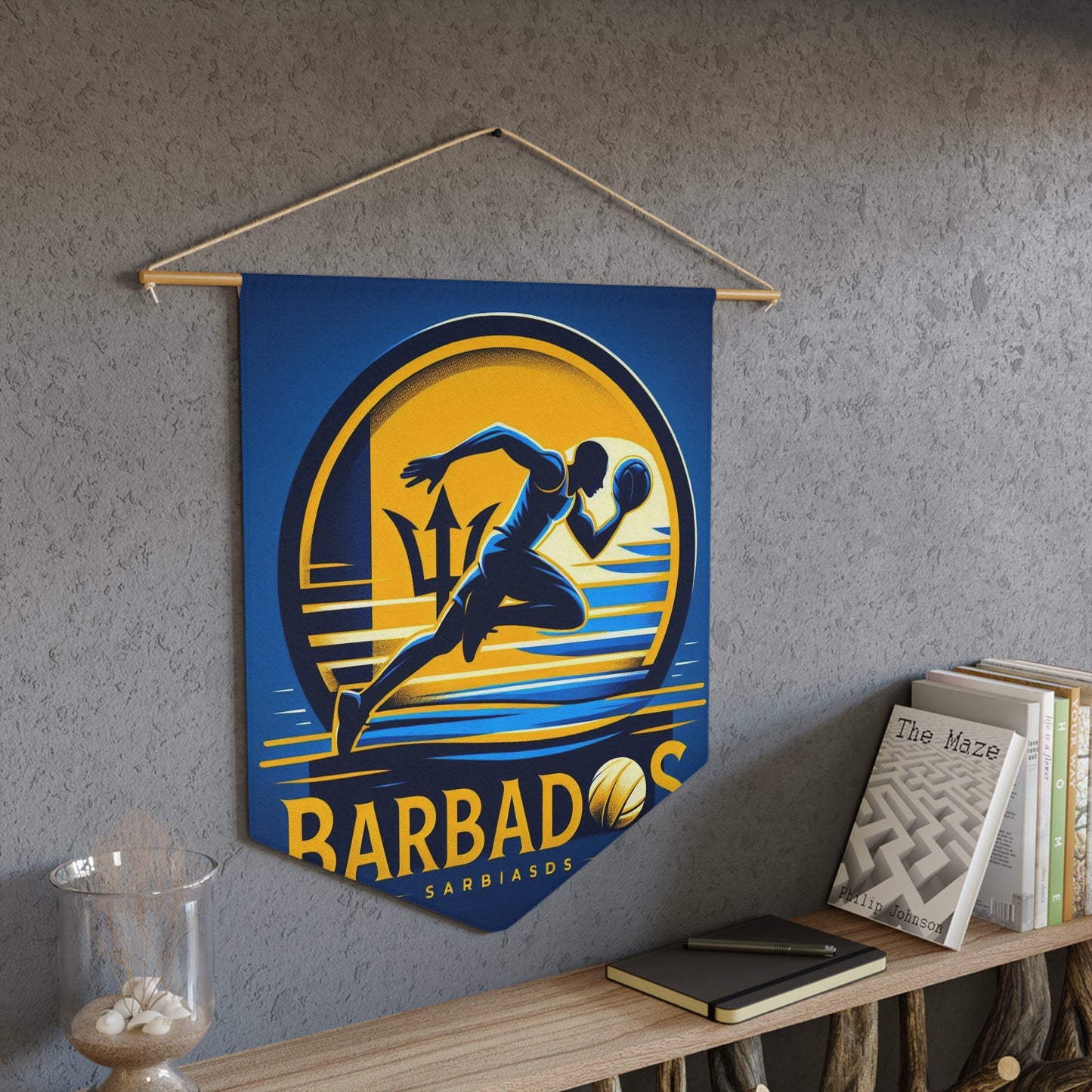 Flag Village Barbados Flag Pennant Sporting Home Wall decoration BRB0002