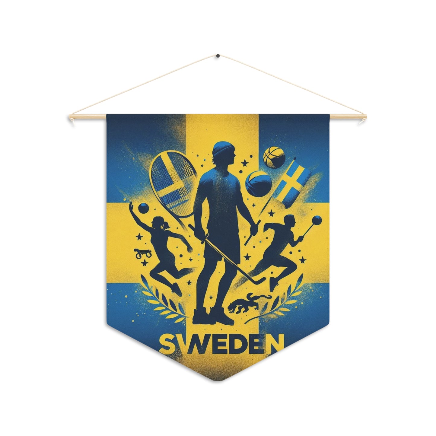 Flag Village Sweden Flag Pennant Sporting Home Wall decoration SWE0001