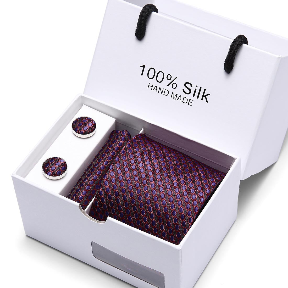 Flag Village Men's gift box 5-piece suit business formal wedding tie