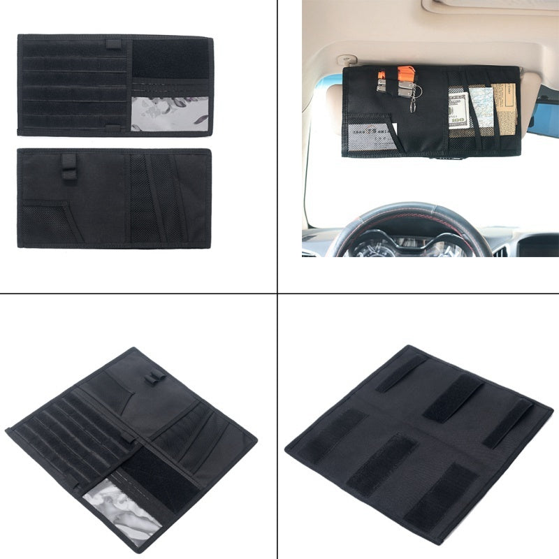Flag Village Auto Tools Vehicle Visor Panel Truck Car Sun Visor Organizer CD Bag Holder Car Styling Hunting Accessories