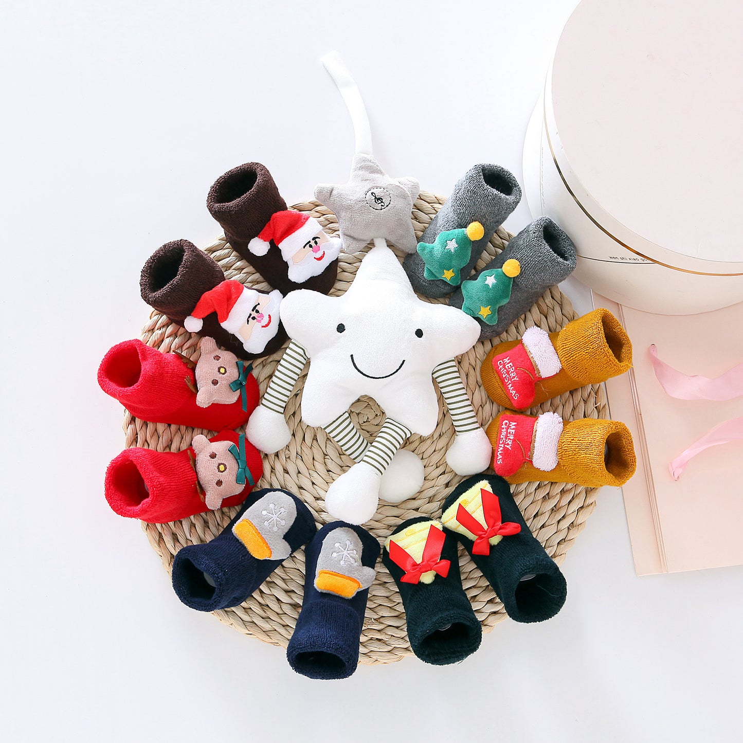 Flag Village Net Red Baby Prince Socks Toy Gift Box Set