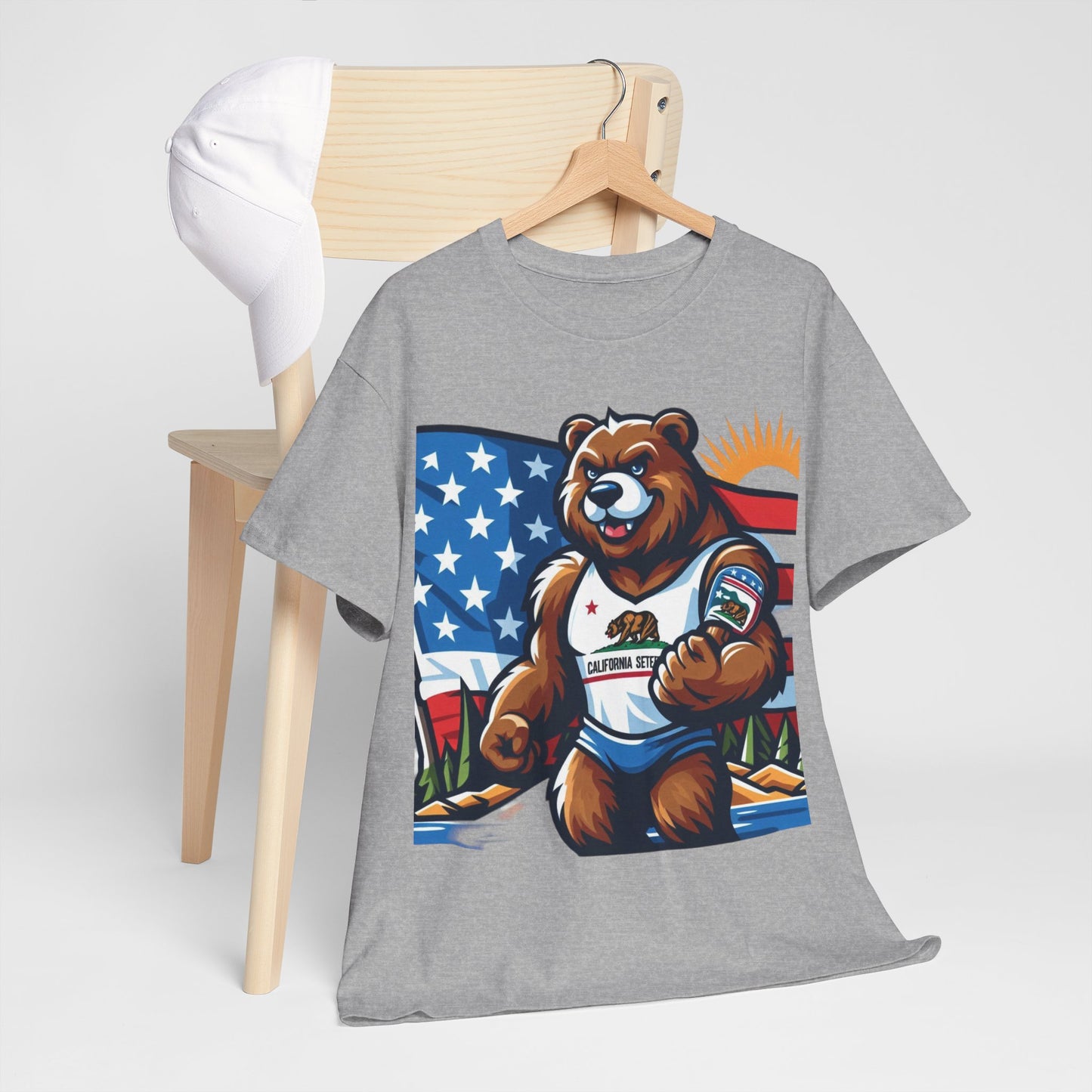 Flag Village USA California State Flag T-SHIRT Heavy Cotton Tee CA05