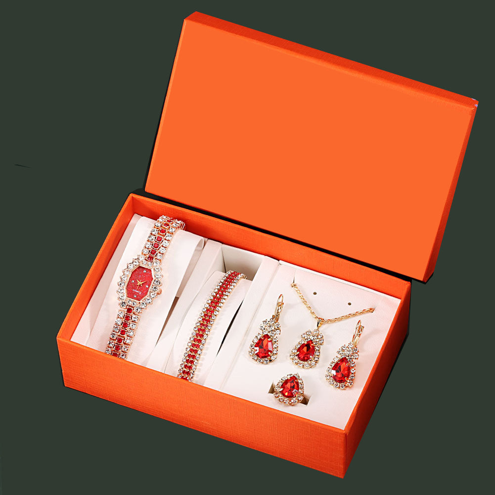 Flag Village Quartz Watch Earrings Gift Box Set