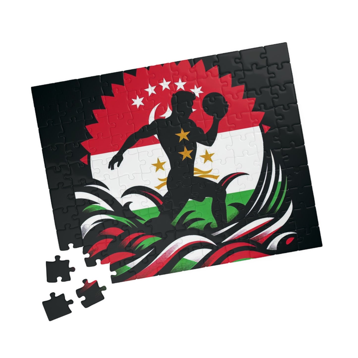 Flag Village Tajikistan Sporting Flag Puzzle (110, 252, 520, 1014-piece) TJK0003