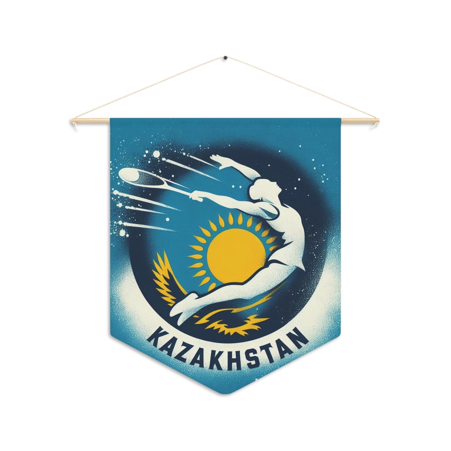 Flag Village Kazakhstan Flag Pennant Sporting Home Wall decoration KAZ0001
