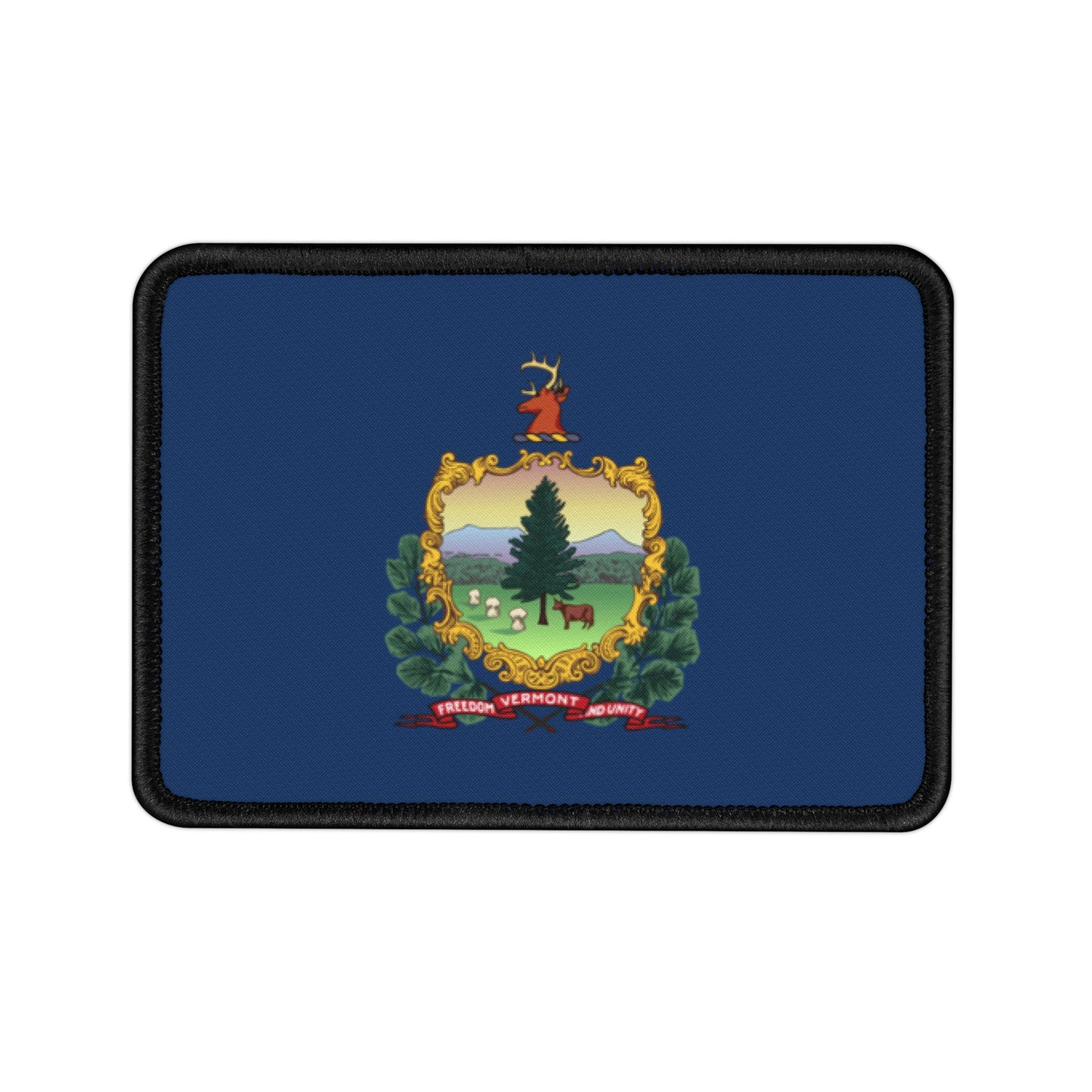 Flag Village Vermont State Flag Embroidery Iron-On Patches