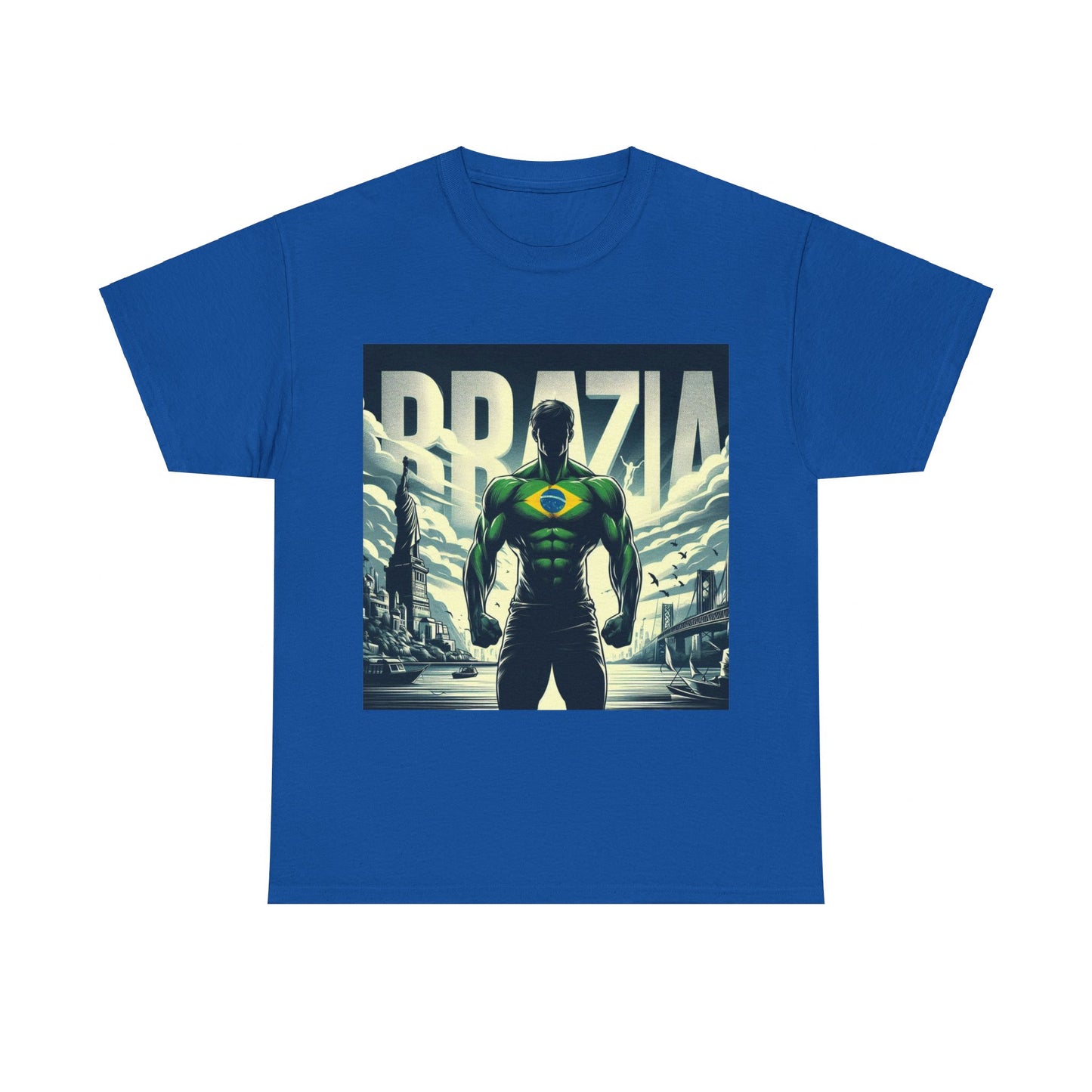 Flag Village Brazil Sporting Flag T-SHIRT Heavy Cotton Tee BRA0001