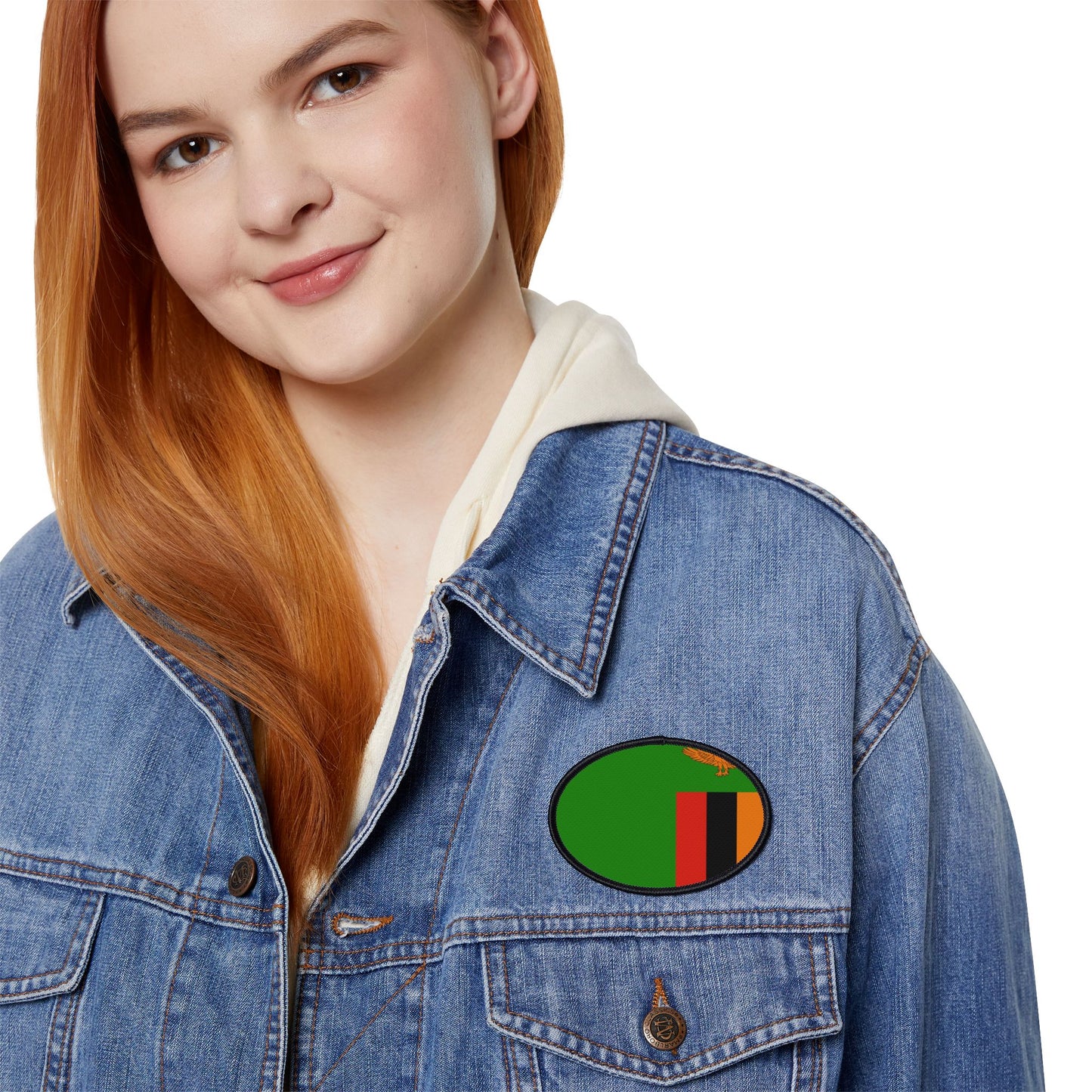 Flag Village Zambia Flag Embroidery Iron-On Patches