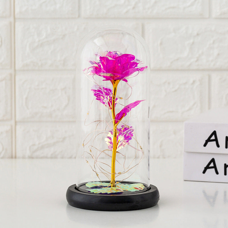 Flag Village Preserved flower glass cover rose flower glass cover gift gifts
