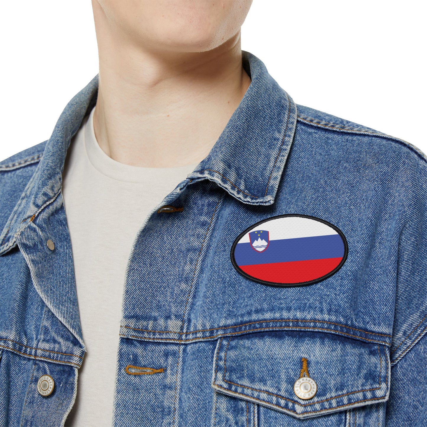 Flag Village Slovenia Flag Embroidery Iron-On Patches