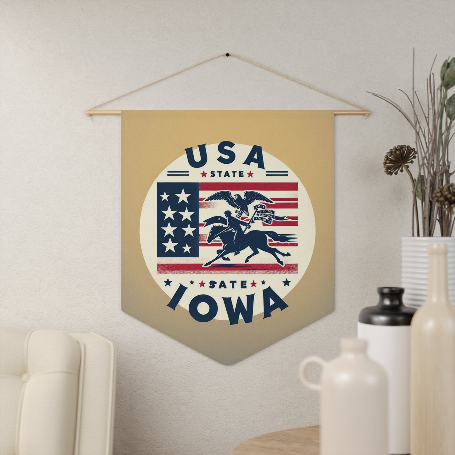 Flag Village Iowa State Flag Pennant Sporting Home Wall decoration IA0002