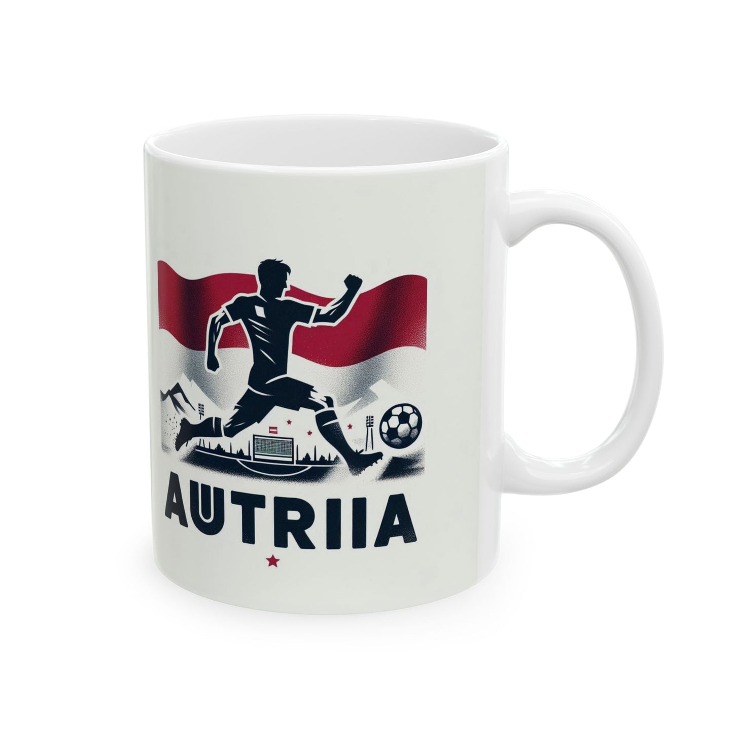 Flag Village Austria Sporting Flag Ceramic Coffee Mug 11oz AUT0008