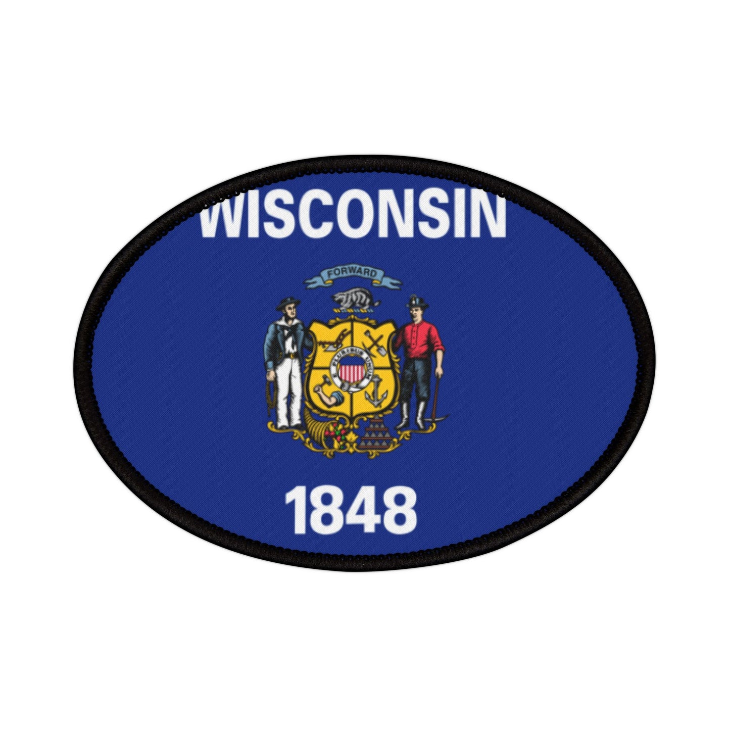 Flag Village Wisconsin State Flag Embroidery Iron-On Patches