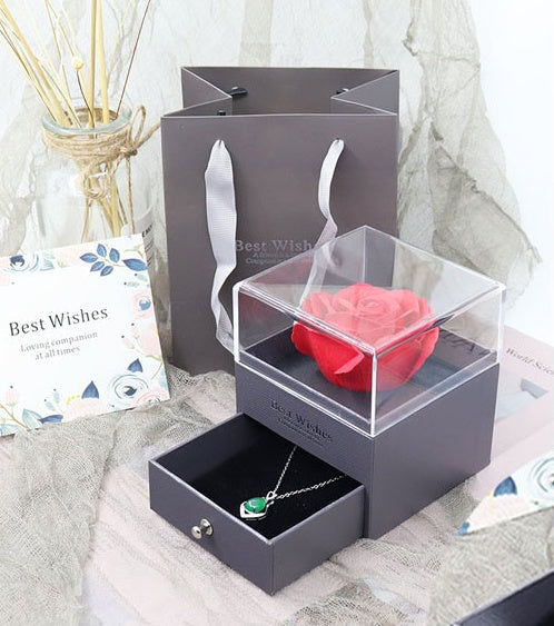 Flag Village Eternal flower gift box Earring Necklace Pendant box couple ring box
