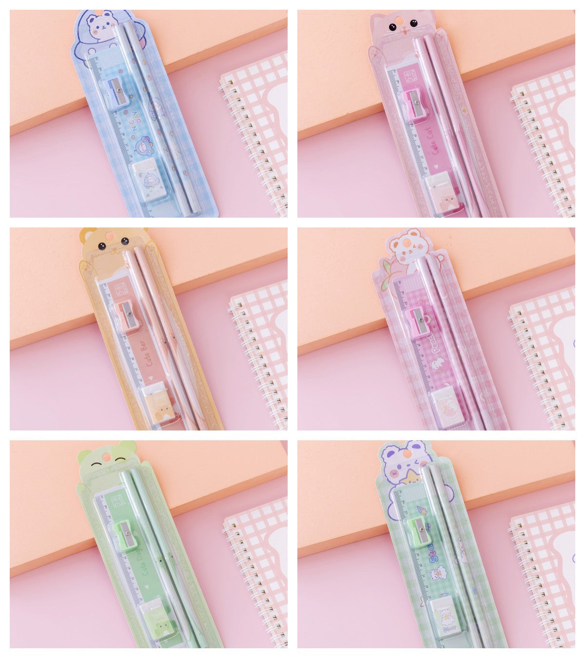 Flag Village Girl School Supplies Set Gift Box Gift Bag Primary School Pupil Pencil Stationery