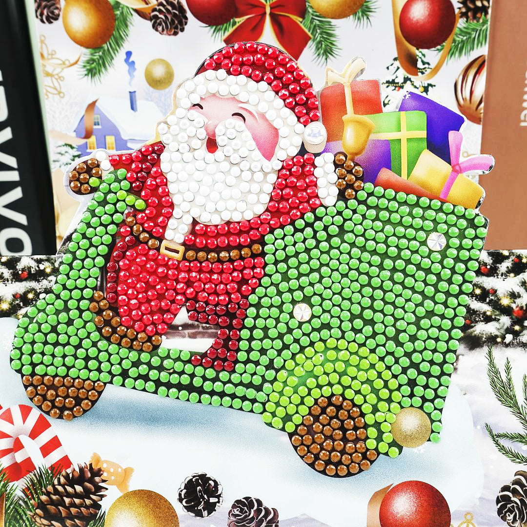 Flag Village Christmas DIY Diamond Painting Greeting Cards 5D Cartoon Birthday Postcards Kids Festival Embroidery Greet Cards Gifts
