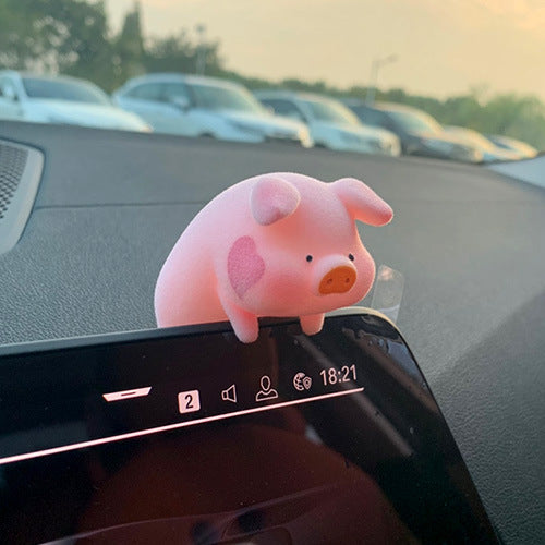 Flag Village Auto Tools Cute Cartoon Pig Car Accessories