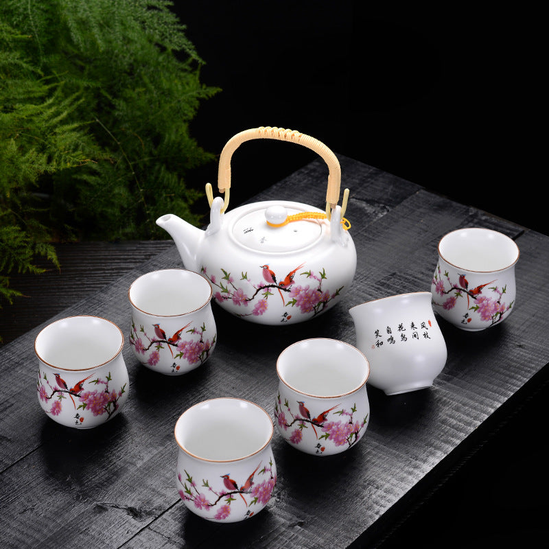 Flag Village Large-capacity Set Of Ceramic Tea Set With Gift Box