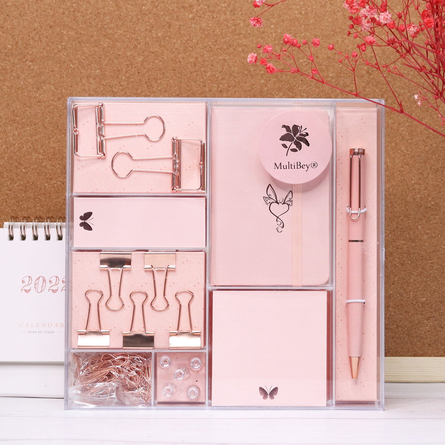 Flag Village Rose Gold Stationery Set Gift Box Student Office Stationery