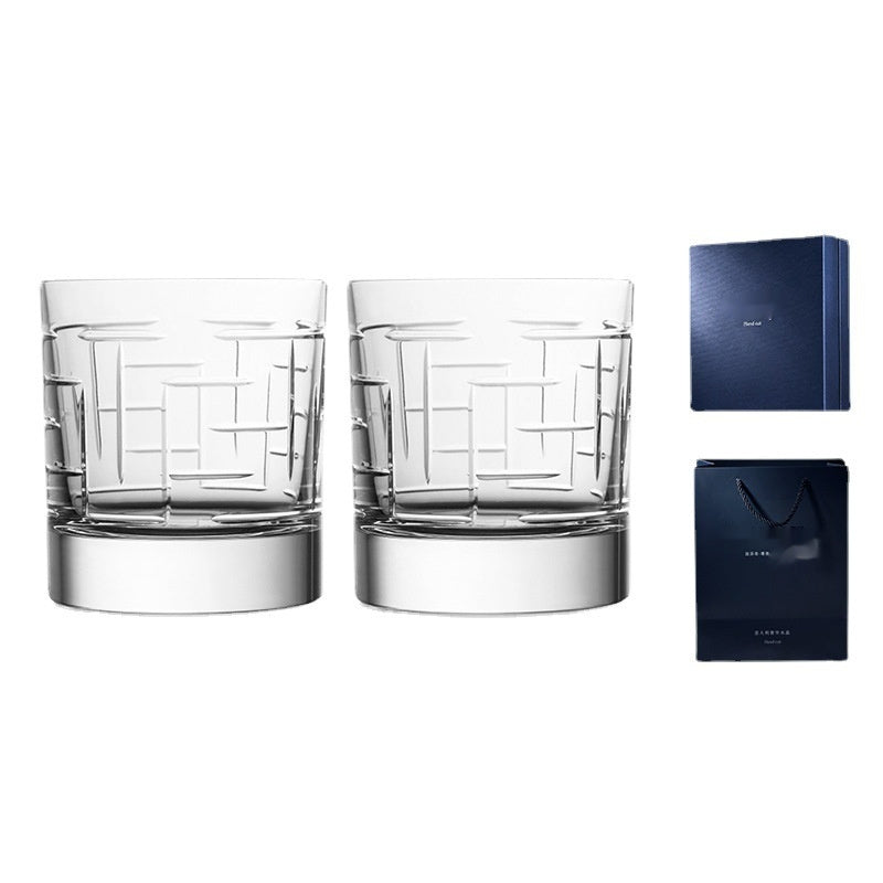 Flag Village Handmade Whiskey Shot Glass Imported Liquor Glass Set Gift Box