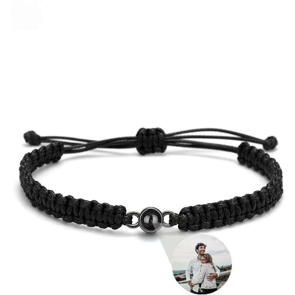 Flag Village 100 Words Of I Love You Projection Bracelet Engraved Photos Commemorative Gifts
