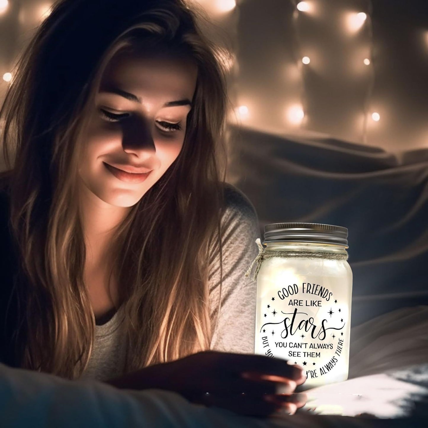 Flag Village Mason Jar Lights Birthday Gifts For Friend