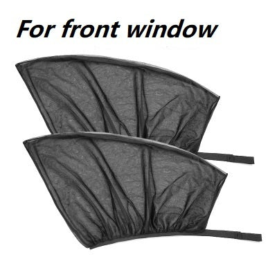 Flag Village Auto Tools Car Front&Rear Side Curtain Sun Visor Shade Mesh Cover Insulation Anti-mosquito Fabric Shield UV Protector Car Accessories Car Side Window Sunshades Window Screen Door Covers UV Protector