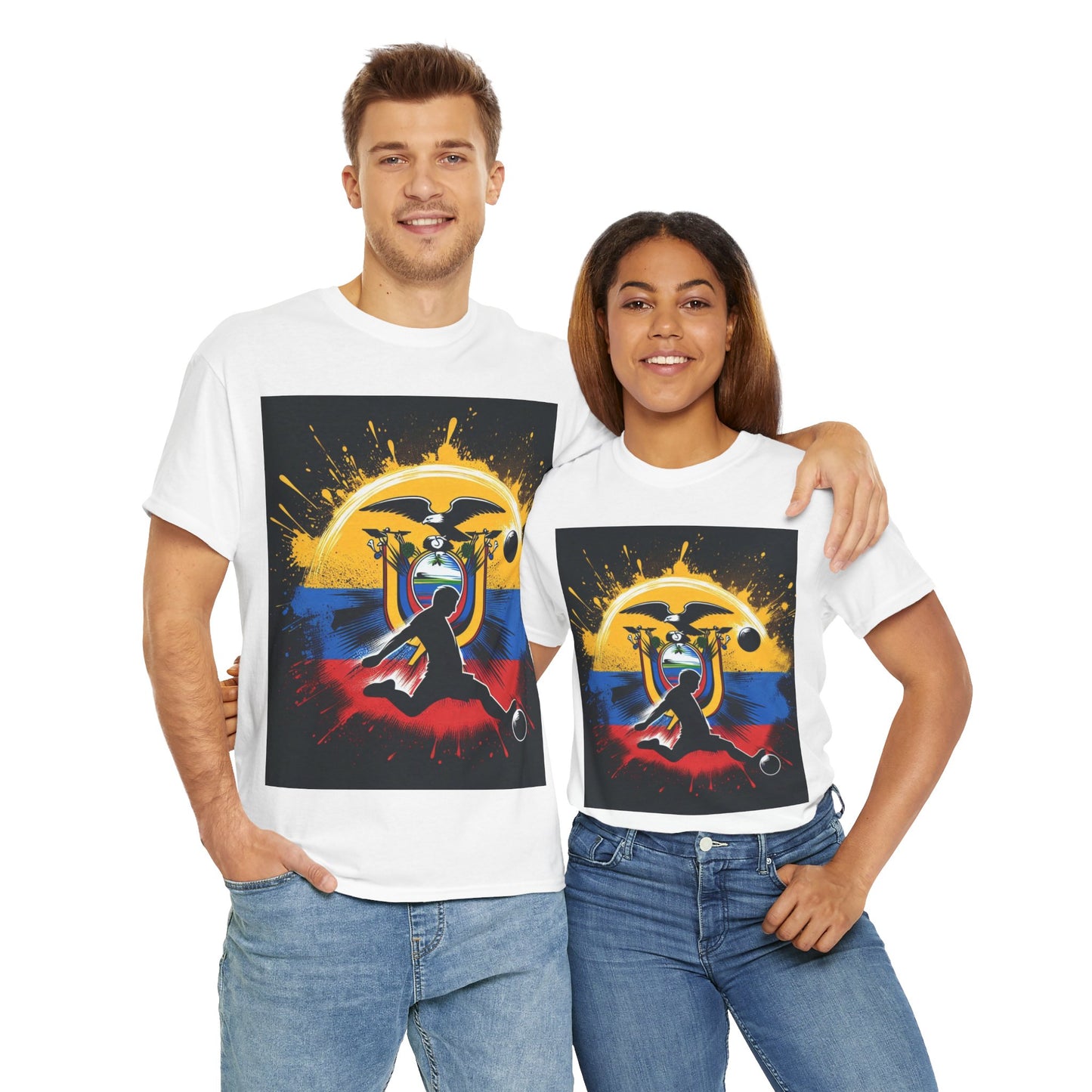 Flag Village Ecuador Sporting Flag T-SHIRT Heavy Cotton Tee ECU0006