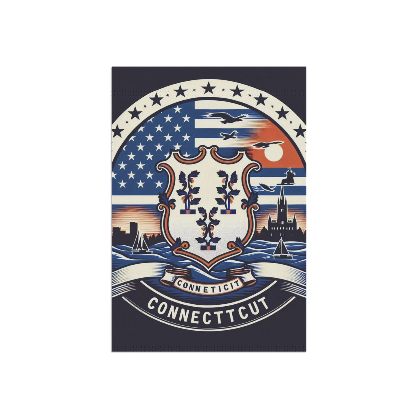 Flag Village Connecticut State Flag Sporting Garden & House Banner CT0004