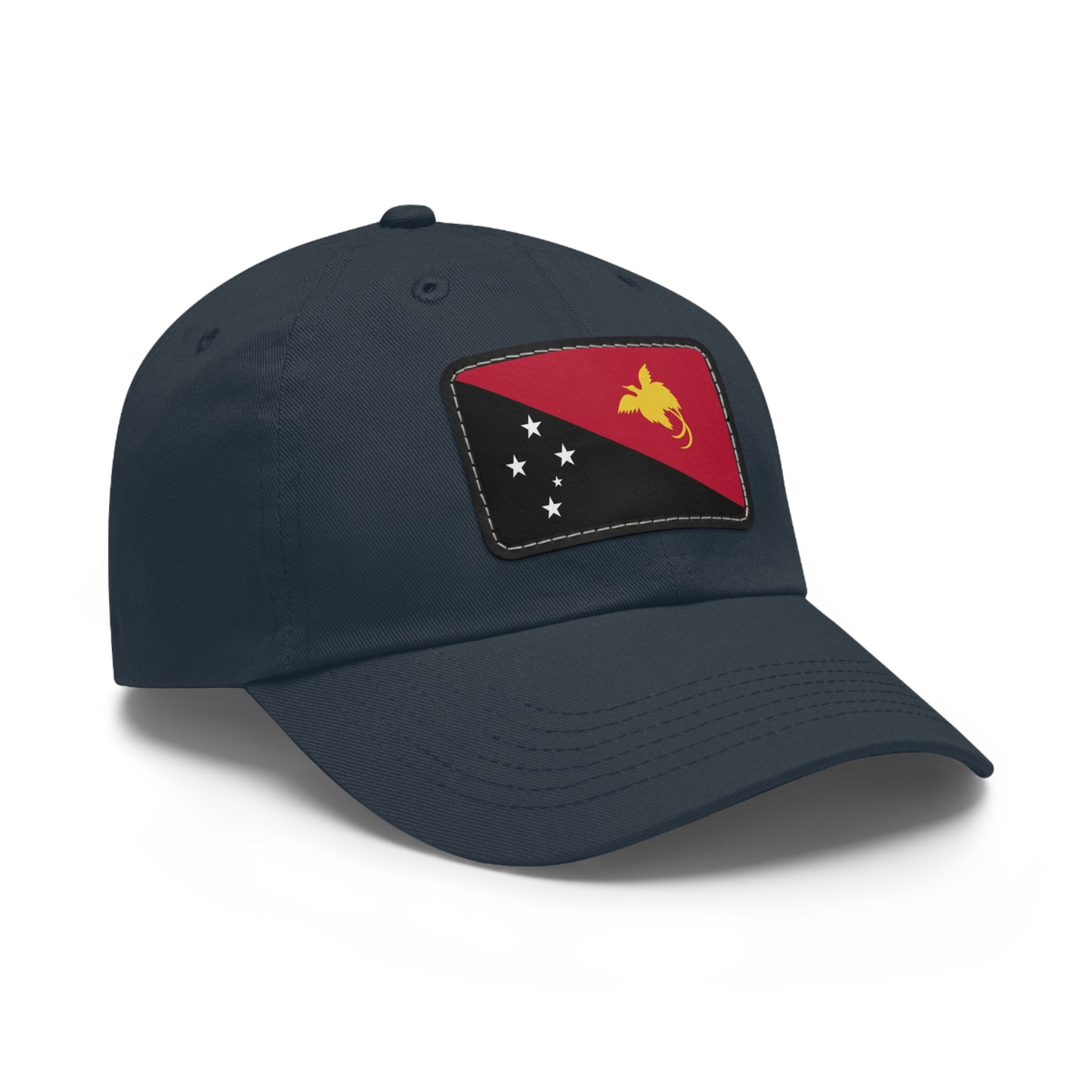 Flag Village Papua New Guinea Flag Hat Cap with Leather Patch