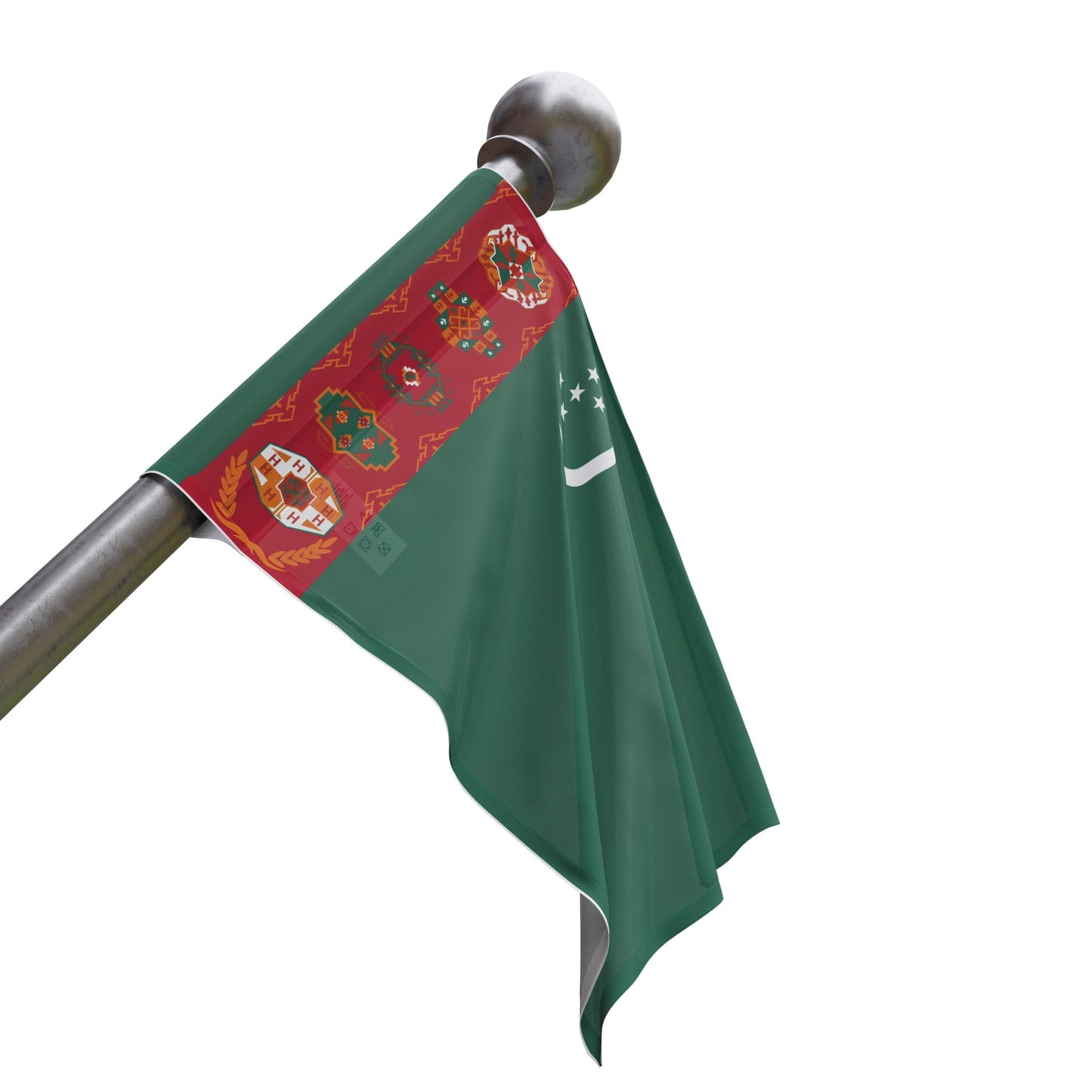 Flag Village Turkmenistan Flag 18" x 12" / 36" x 24" / 60" x 36"