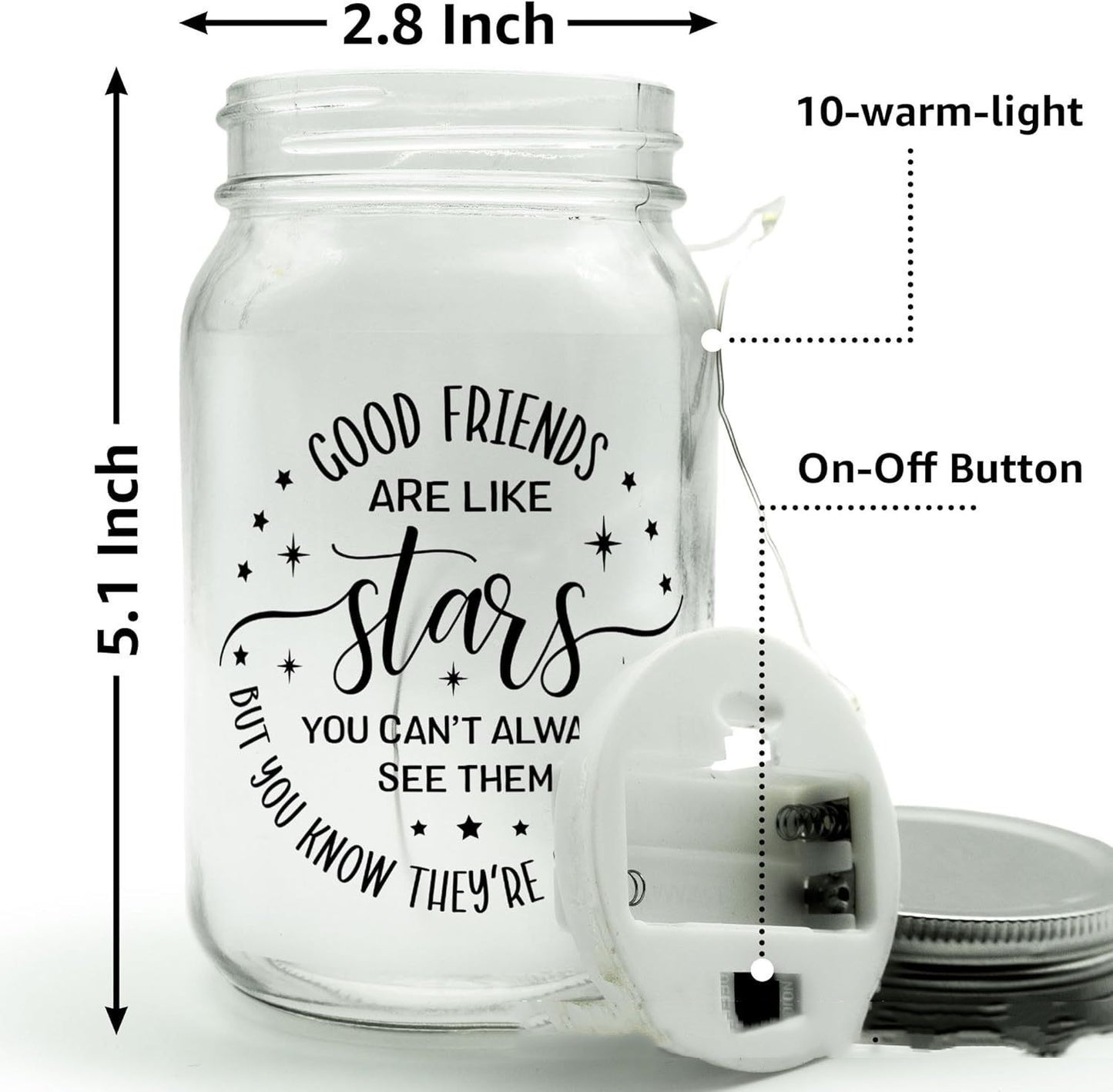 Flag Village Mason Jar Lights Birthday Gifts For Friend