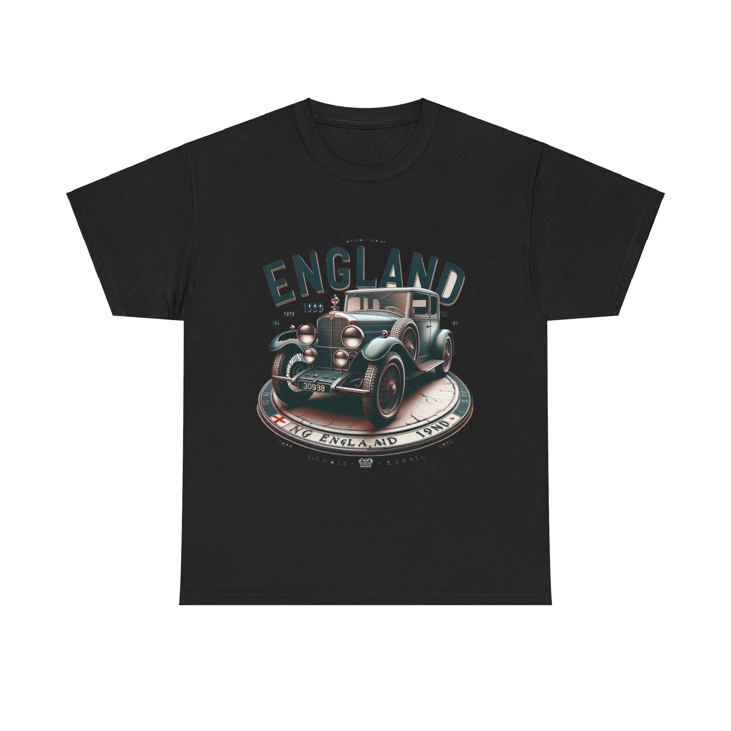 Flag Village UK Vintage Car Flag T-SHIRT Heavy Cotton Tee UK0018