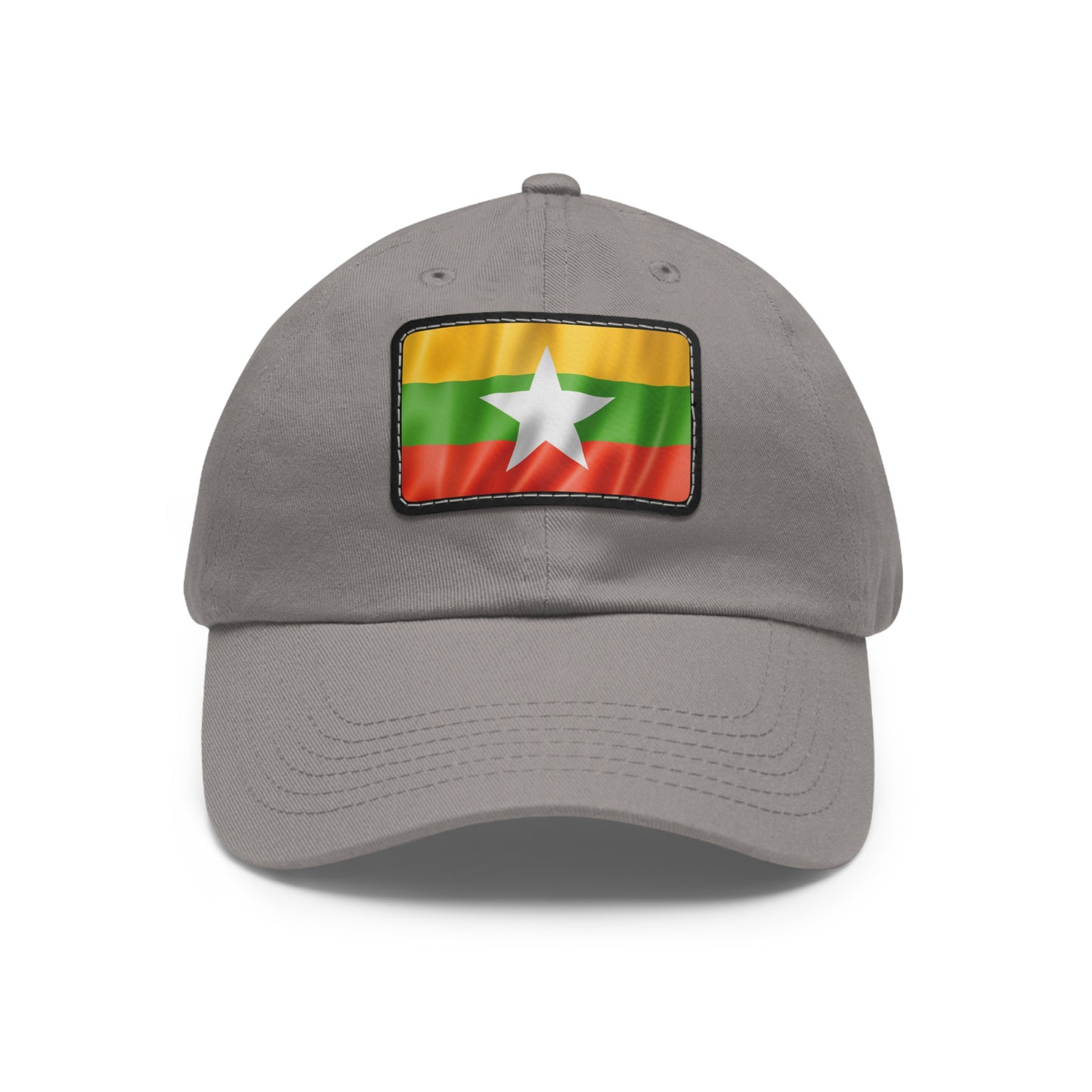 Flag Village Myanmar Flag Hat Cap with Leather Patch