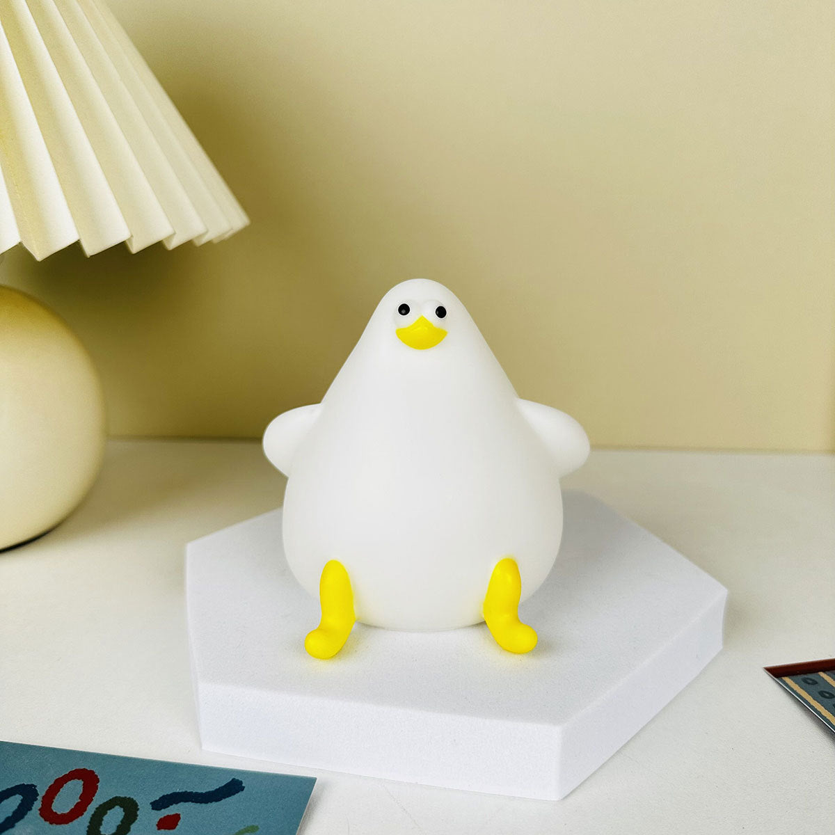 Flag Village Warm Lovely Cute Cartoon Silicone Sea Gull Night Light With USB Charging Christmas Gifts Kids Grils Room Bedside Sleeping Lamp