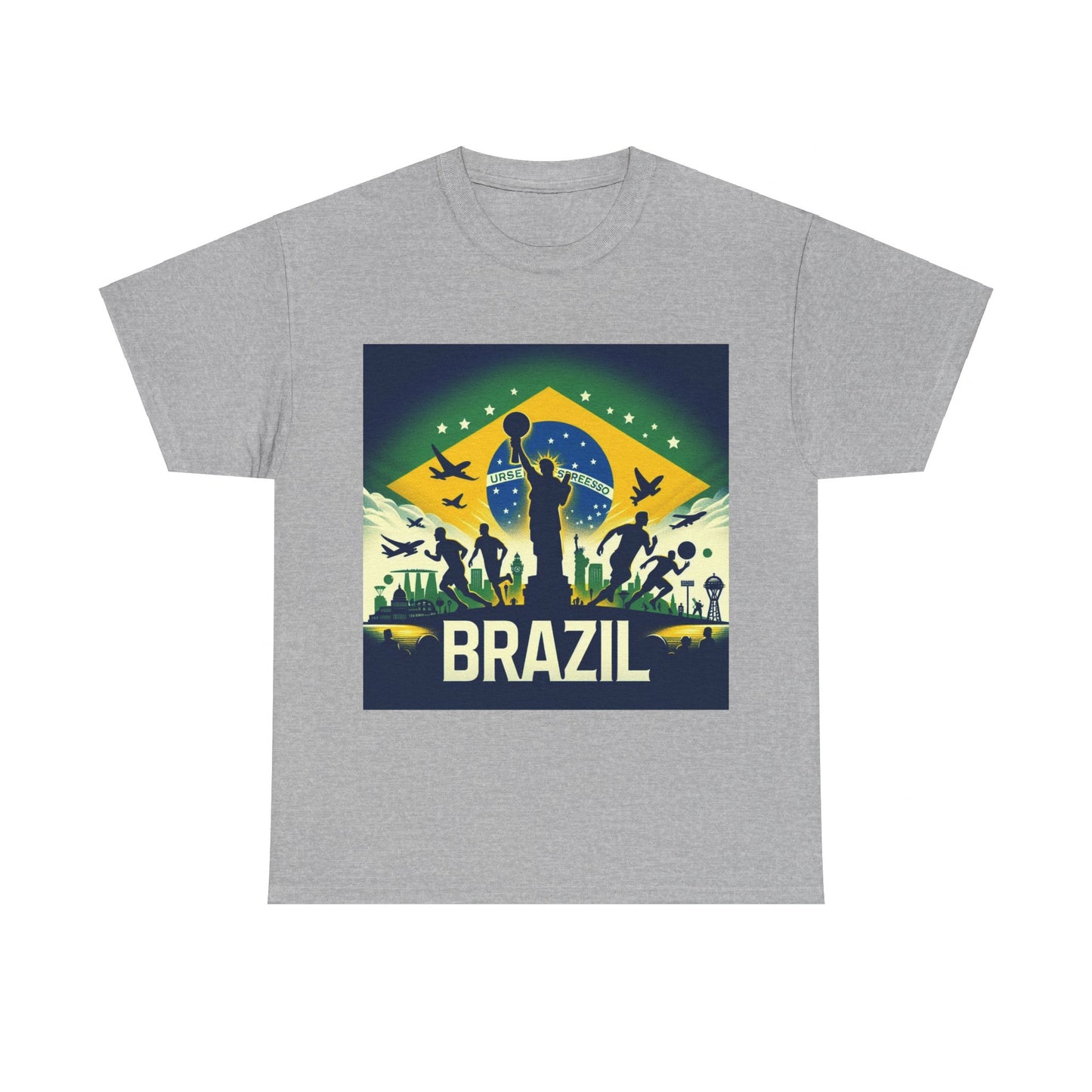 Flag Village Brazil Sporting Flag T-SHIRT Heavy Cotton Tee BRA0010