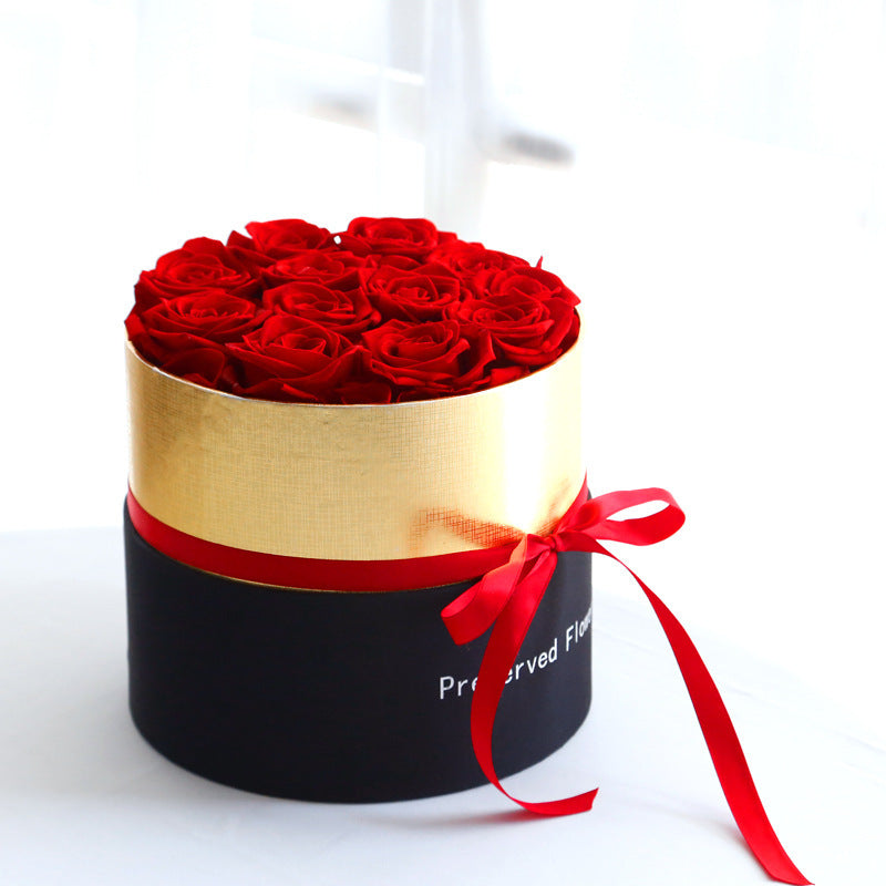 Flag Village Eternal Roses In Box Preserved Real Rose Flowers With Box Set Valentines Day Gift Romantic Artificial Flowers