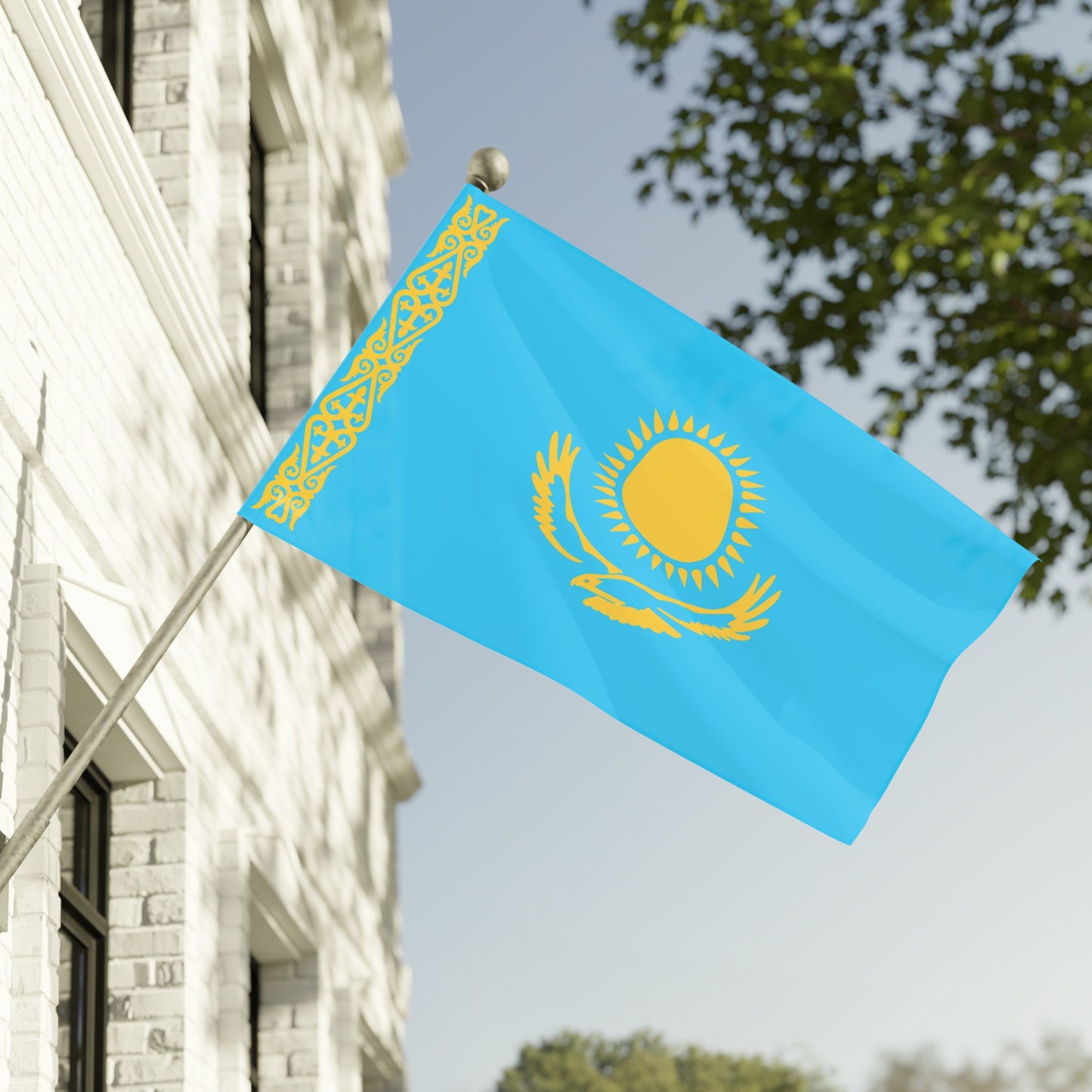 Flag Village Kazakhstan Flag 18" x 12" / 36" x 24" / 60" x 36"