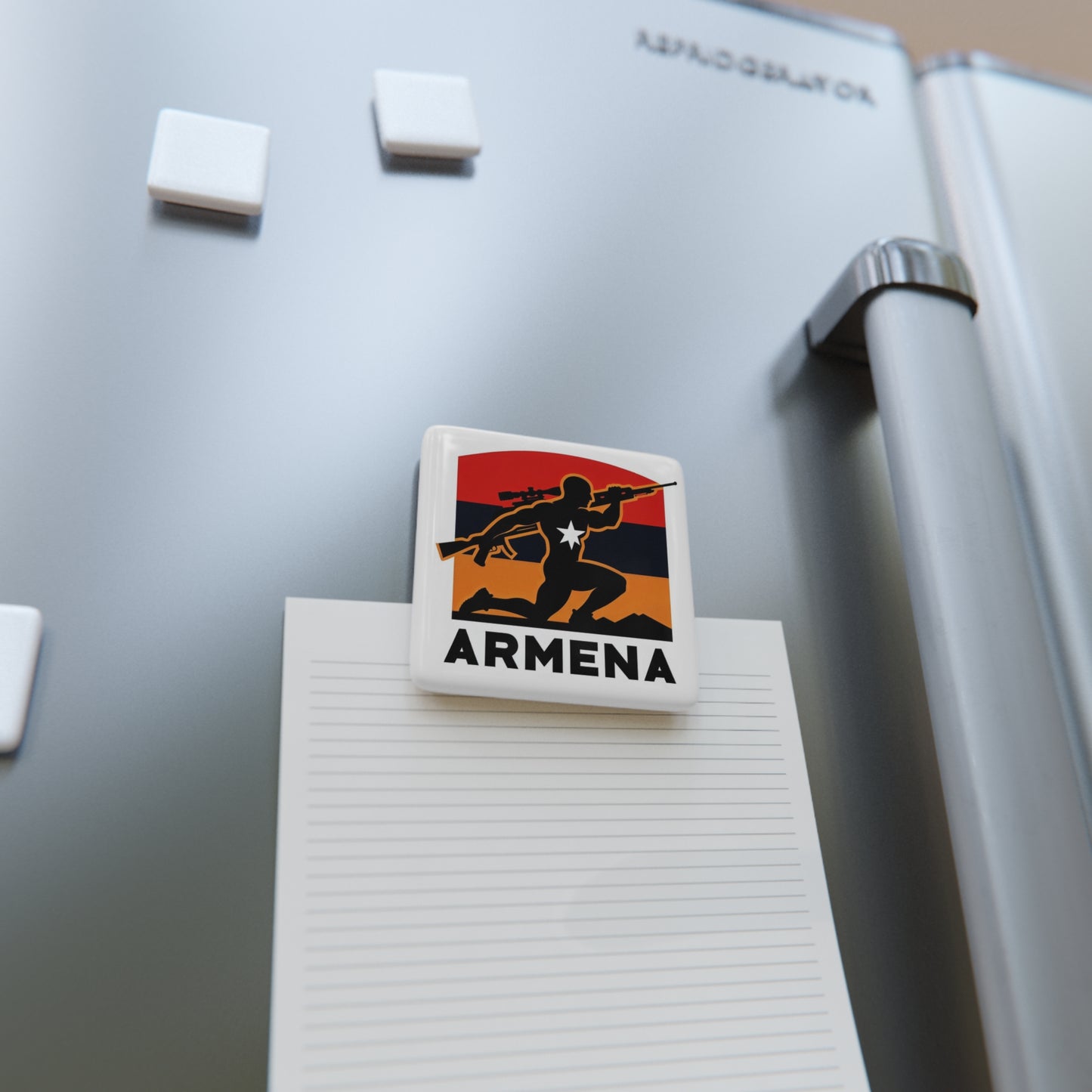 Flag Village Armenia Flag Sporting Porcelain Magnet, Square ARM0006