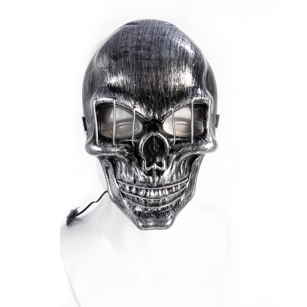 Flag Village LED Halloween Face Mask Luminous Skull Cold Light Masks Dance Party Bar Disco Mask Accessories Gifts Halloween Masks