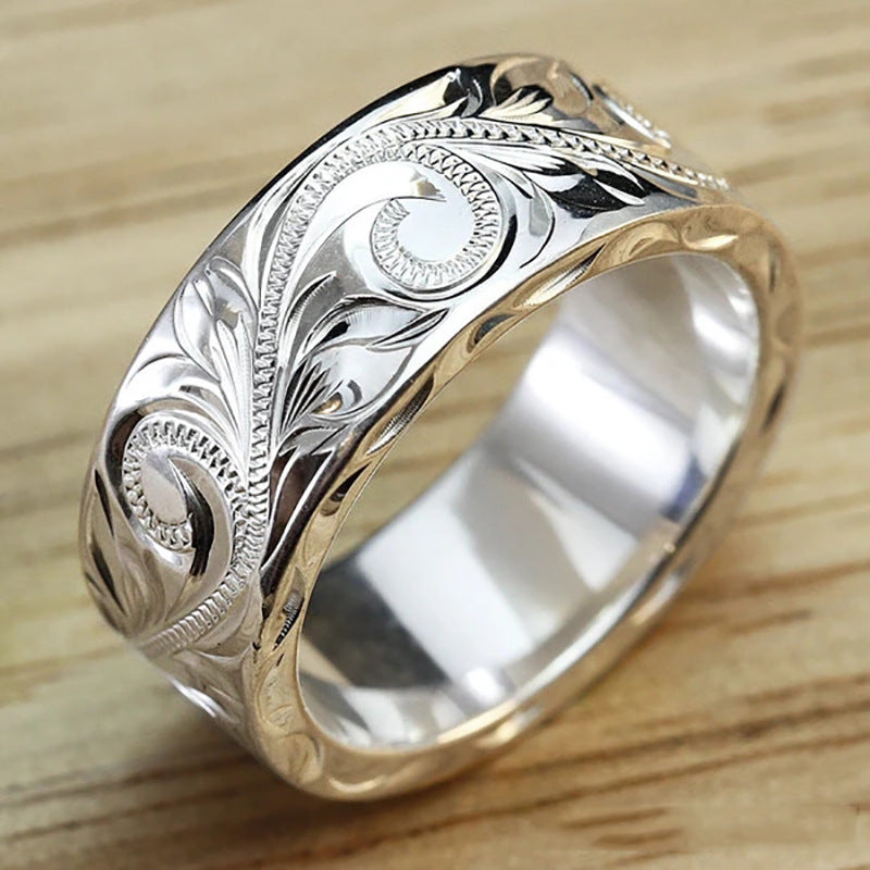 Flag Village Simple 925 Silver Rings Women Fashion Party Jewellery Gifts