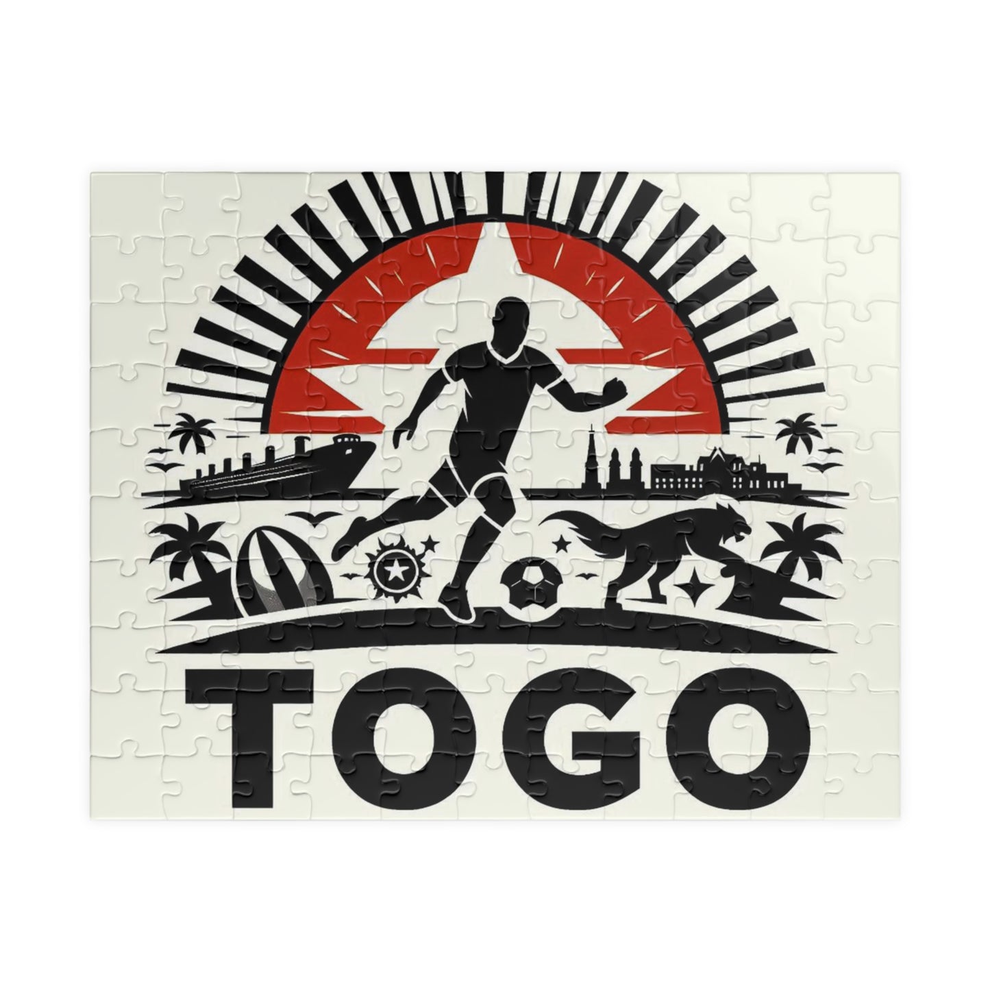 Flag Village Togo Sporting Flag Puzzle (110, 252, 520, 1014-piece) TGO0002