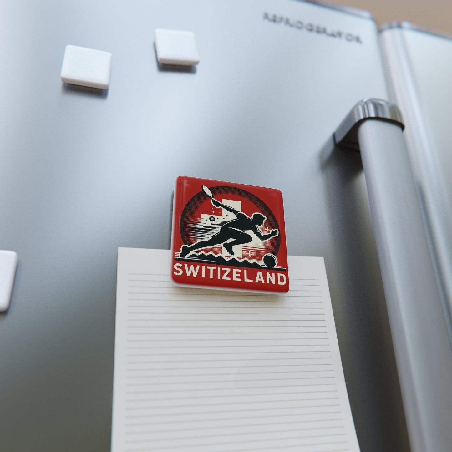 Flag Village Switzerland Flag Sporting Porcelain Magnet, Square CHE0006