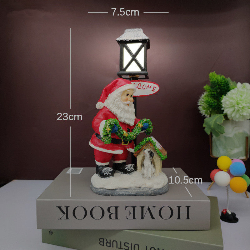 Flag Village Christmas Gifts Resin Christmas Snowman Night Light Decoration Christmas Gifts Crafts