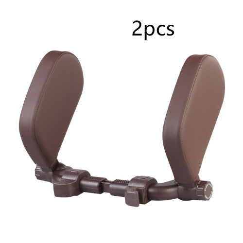 Flag Village Auto Tools Car headrest pillow Sleep Adjustable Side Car Soft Travel Seat Headrest Auto Leather Support Neck Pillow Cushion car accessories