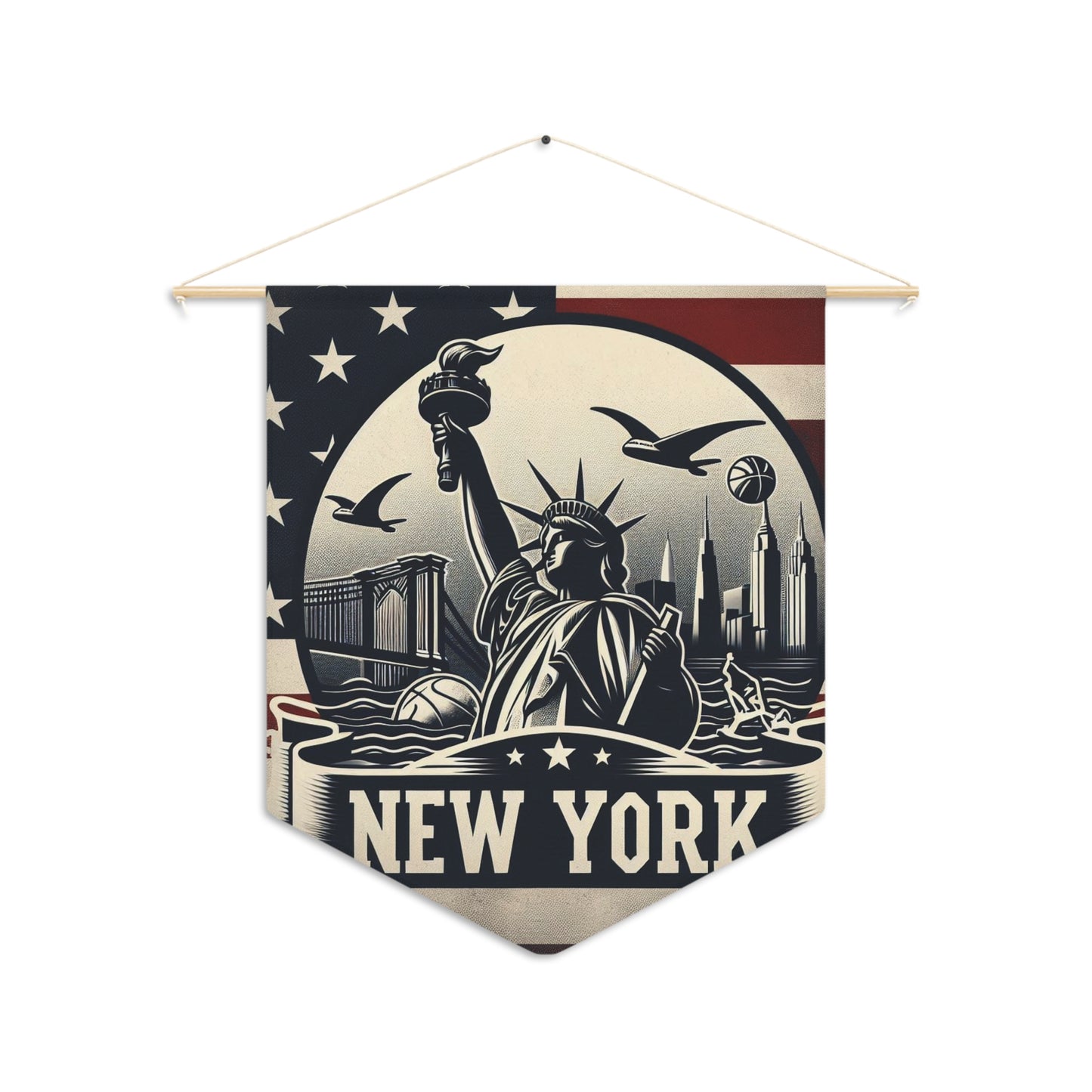 Flag Village New York State Flag Pennant Sporting Home Wall decoration NY0001